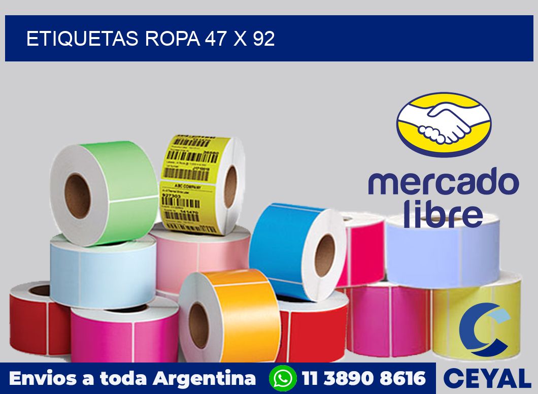 etiquetas ropa 47 x 92