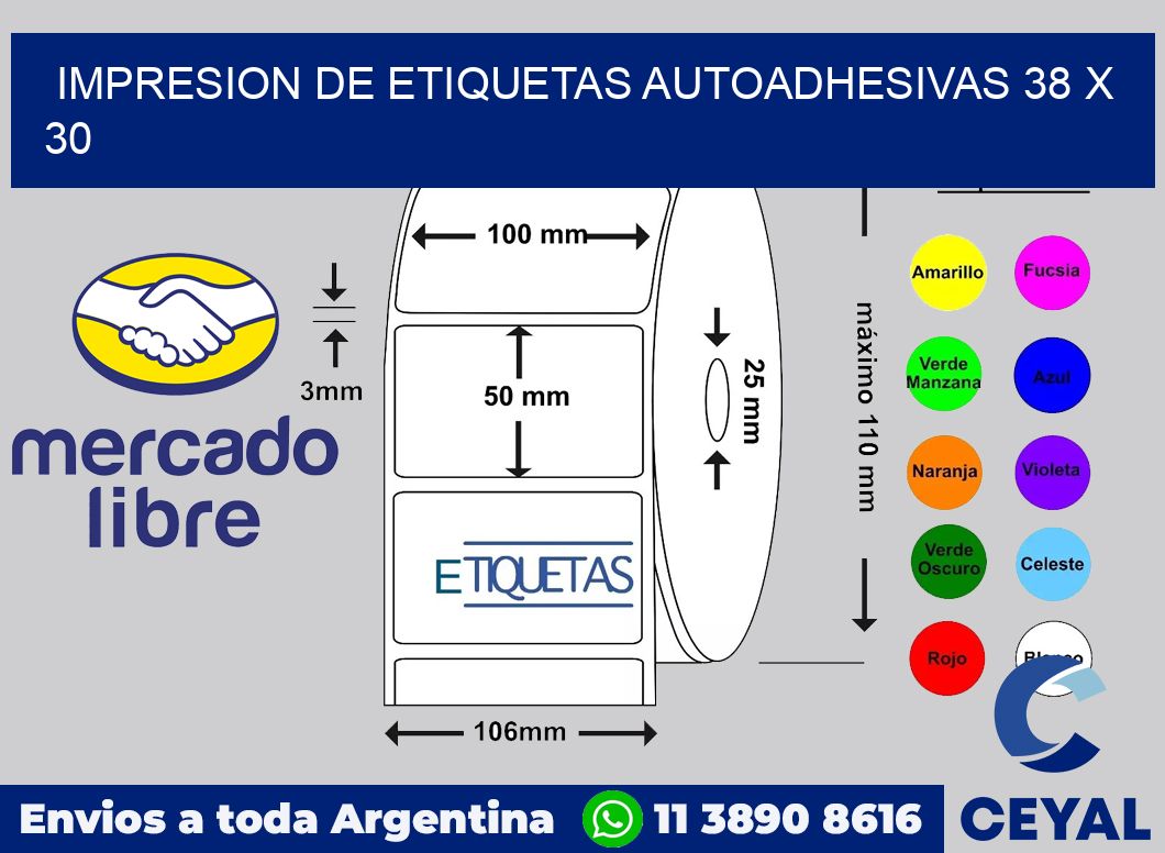 impresion de etiquetas autoadhesivas 38 x 30