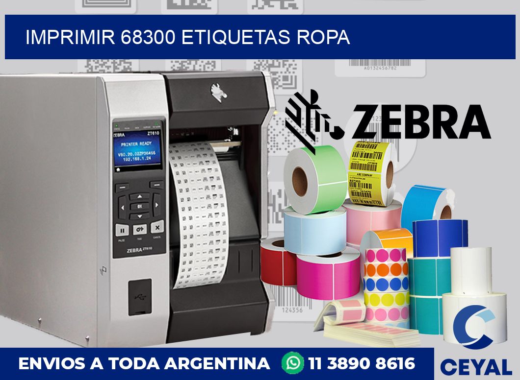 imprimir 68300 etiquetas ropa