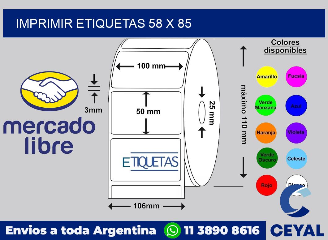 imprimir etiquetas 58 x 85