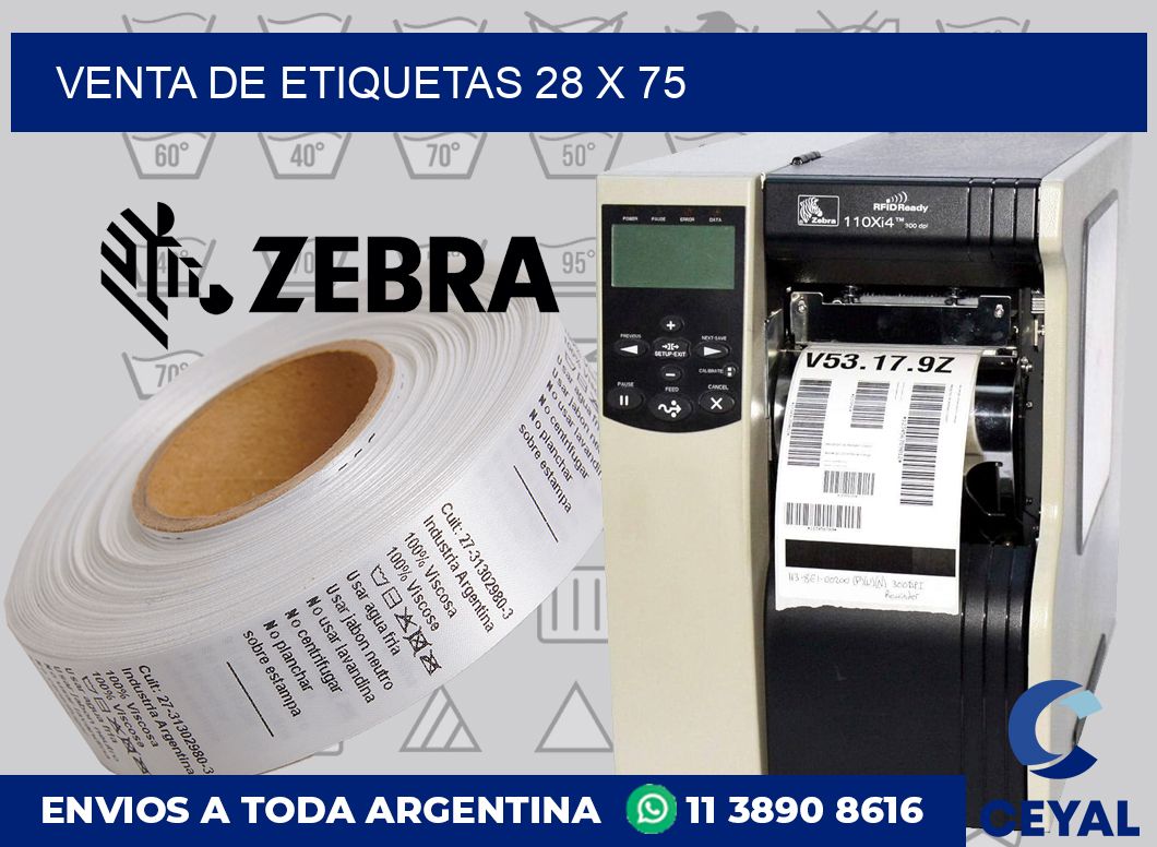 venta de etiquetas 28 x 75