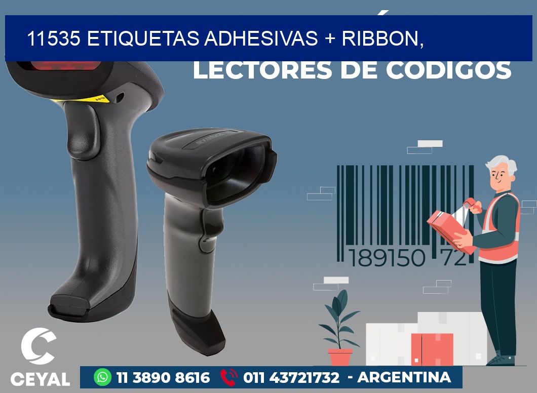 11535 ETIQUETAS ADHESIVAS + RIBBON,