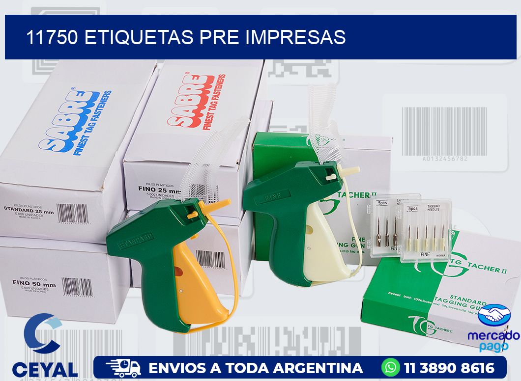 11750 ETIQUETAS PRE IMPRESAS