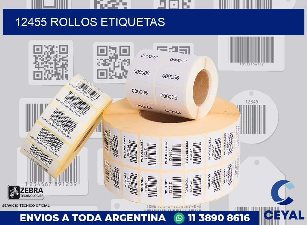 12455 ROLLOS ETIQUETAS