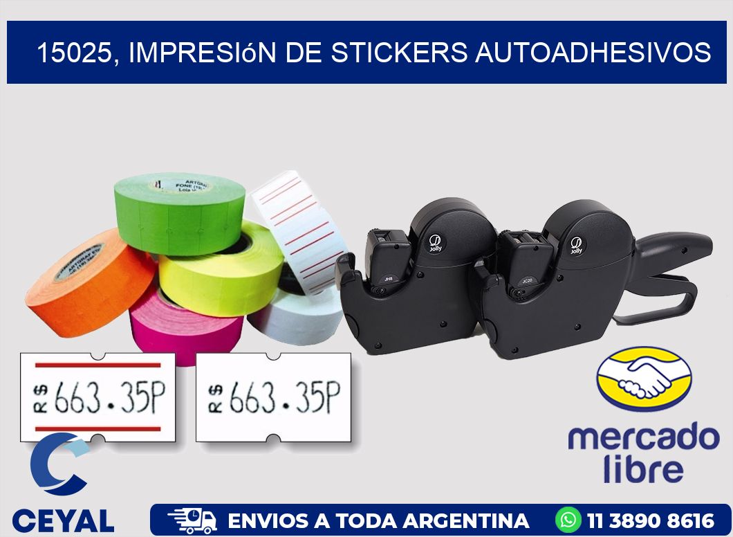 15025, impresión de stickers autoadhesivos