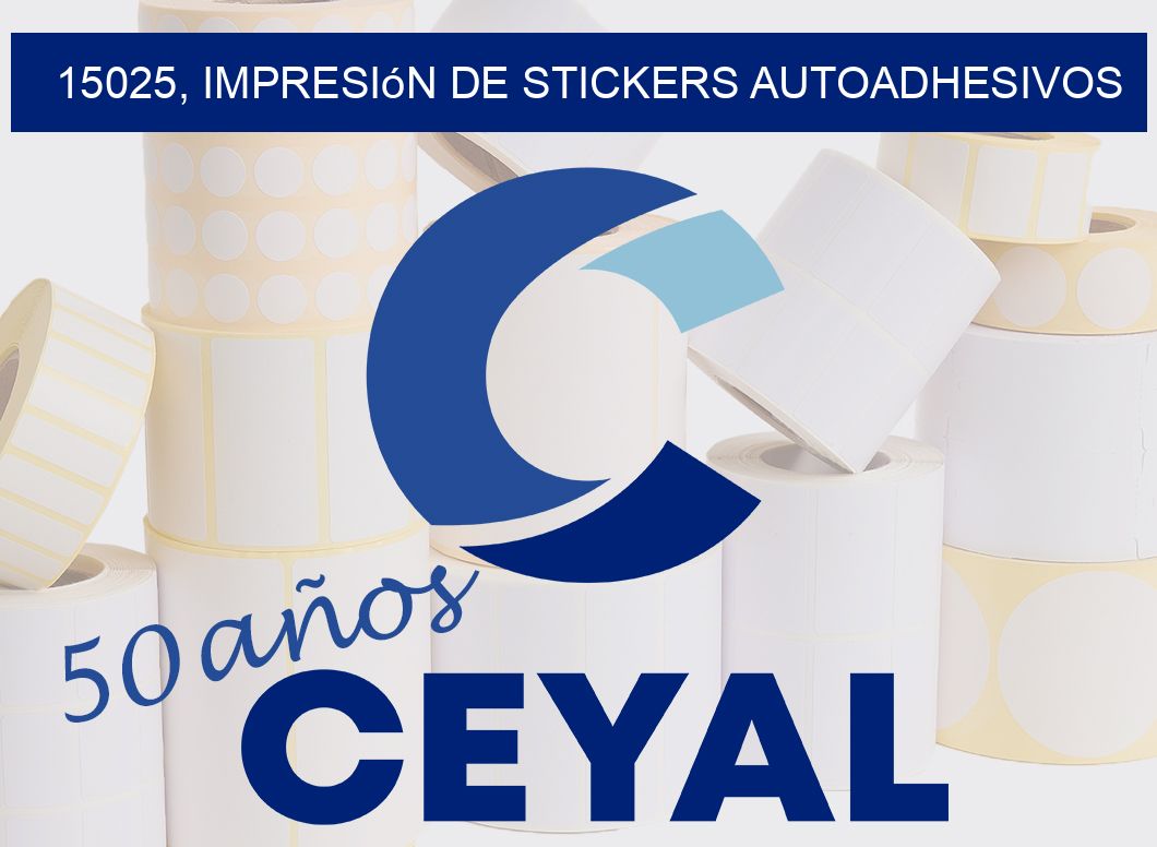 15025, impresión de stickers autoadhesivos