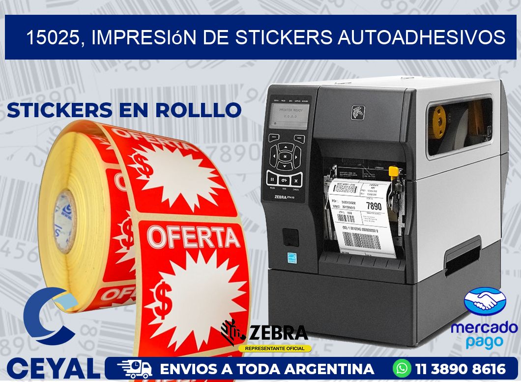 15025, impresión de stickers autoadhesivos