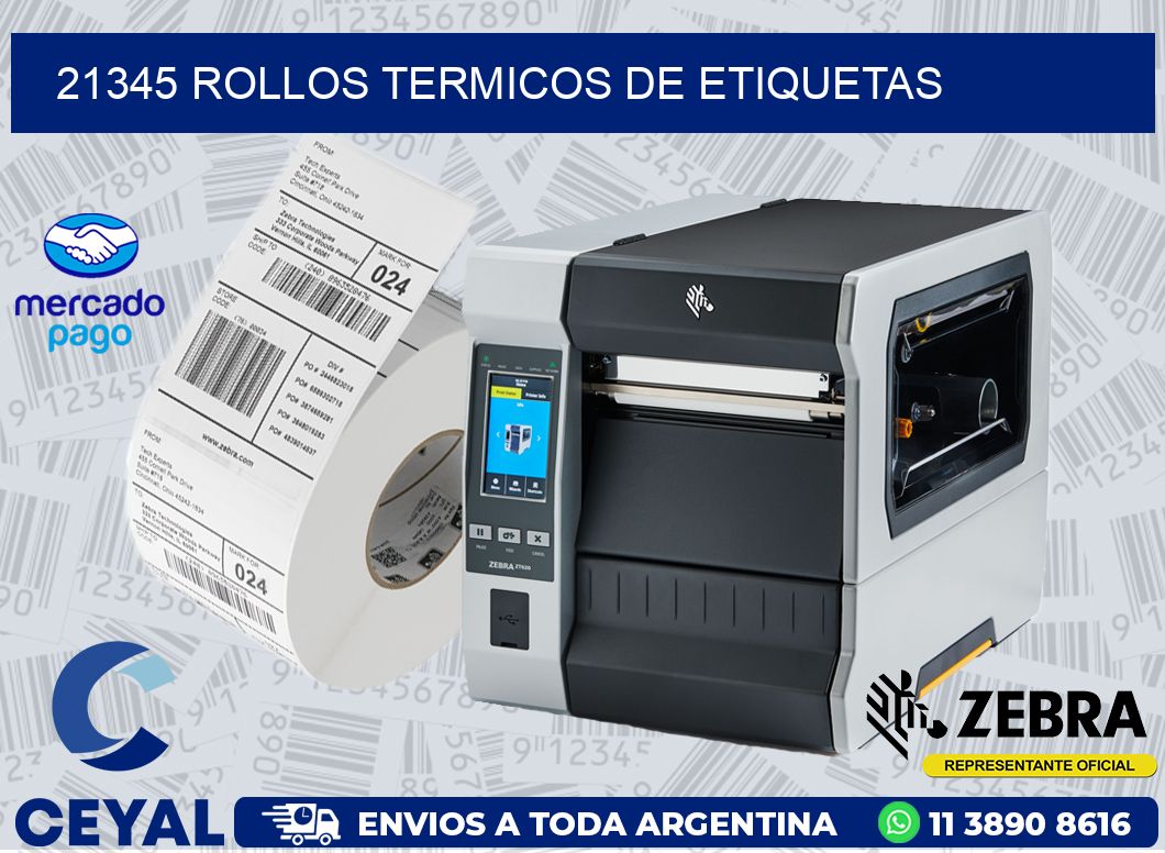 21345 ROLLOS TERMICOS DE ETIQUETAS