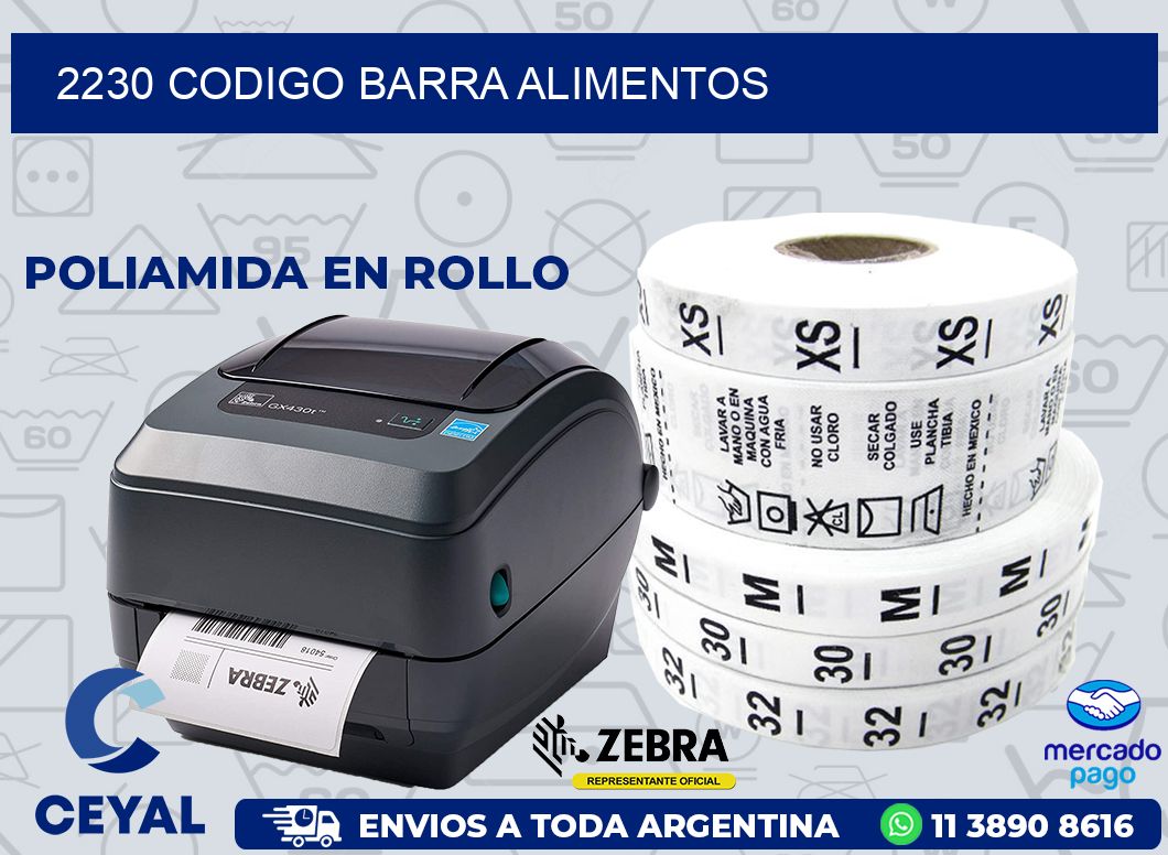 2230 CODIGO BARRA ALIMENTOS