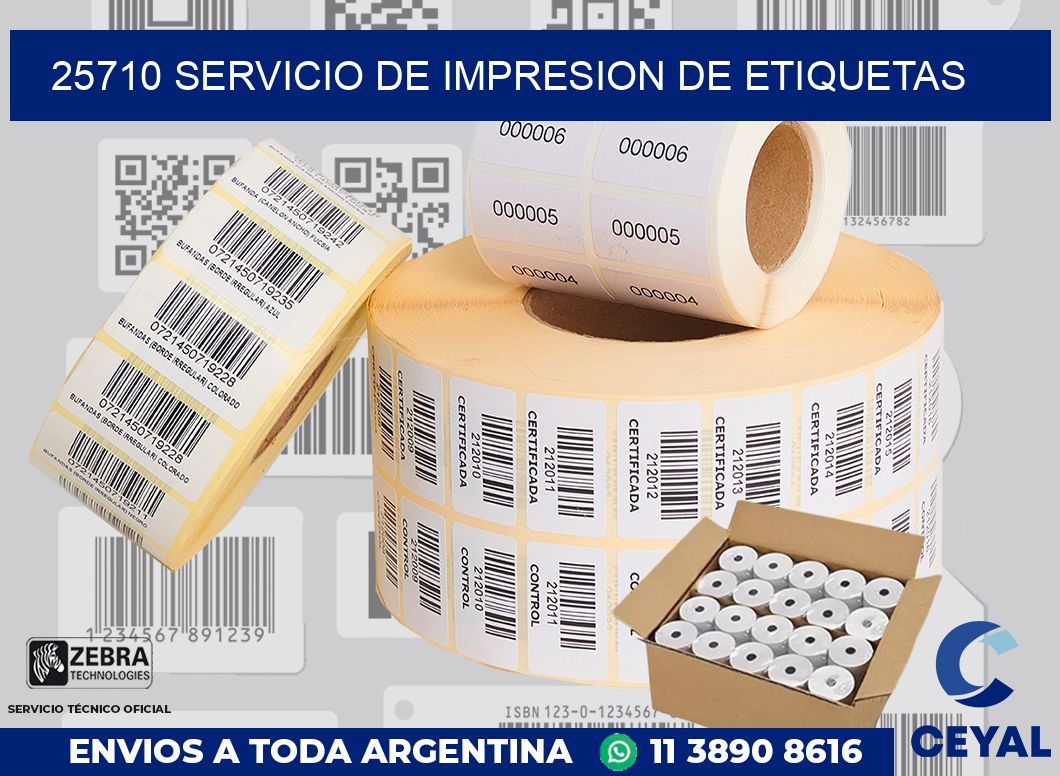 25710 SERVICIO DE IMPRESION DE ETIQUETAS