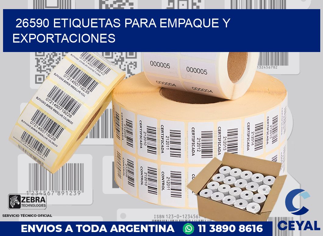 26590 ETIQUETAS PARA EMPAQUE Y EXPORTACIONES