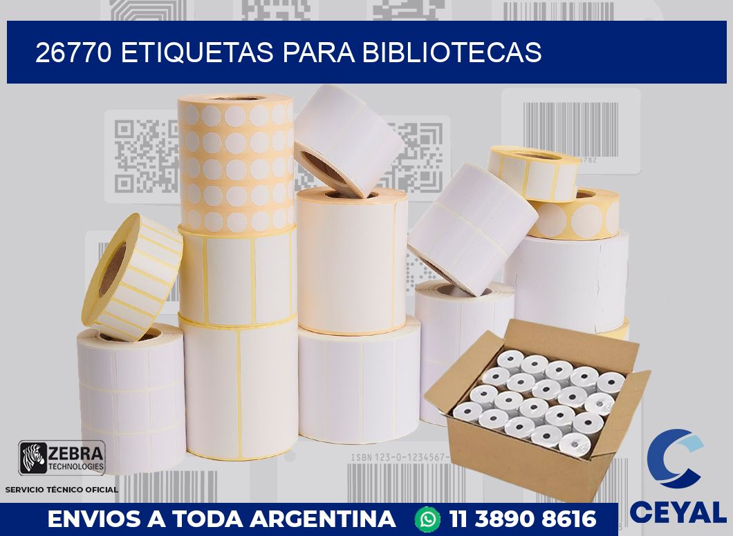 26770 ETIQUETAS PARA BIBLIOTECAS