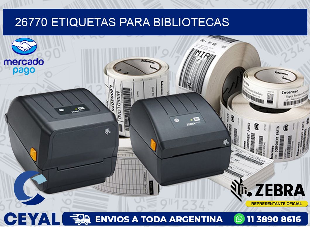 26770 ETIQUETAS PARA BIBLIOTECAS