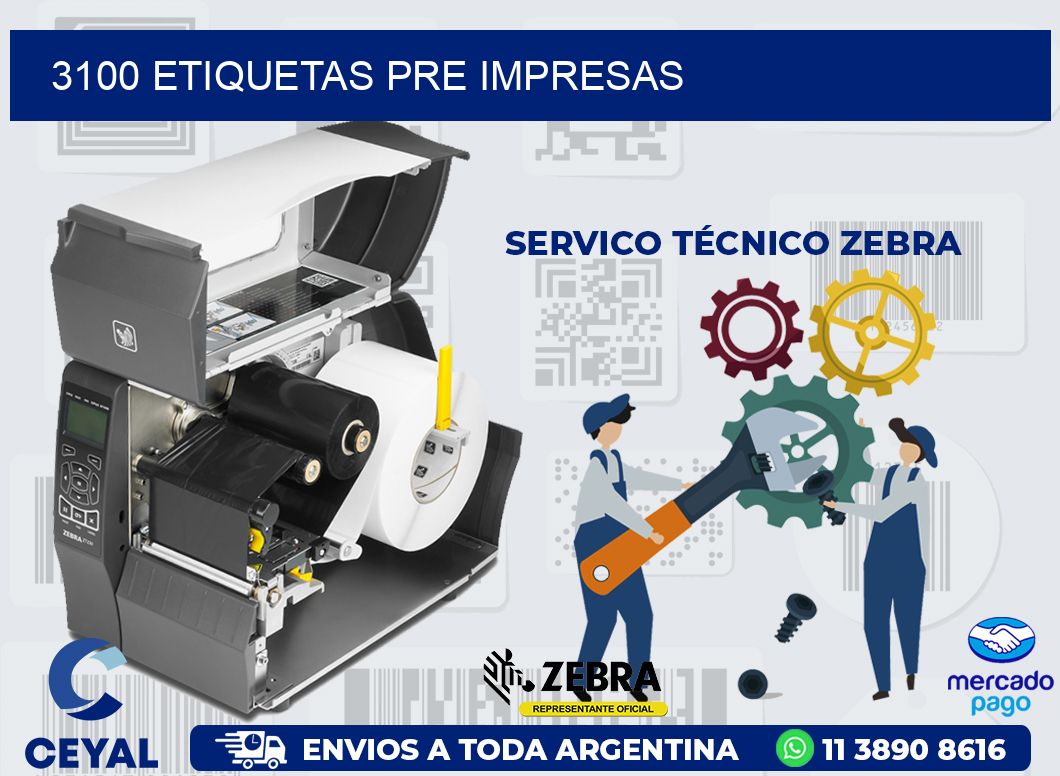 3100 ETIQUETAS PRE IMPRESAS