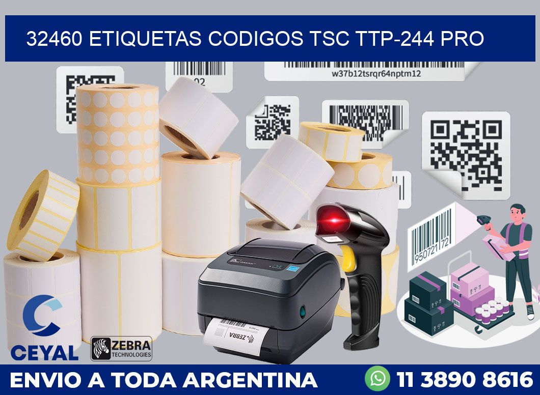 32460 ETIQUETAS CODIGOS TSC TTP-244 PRO