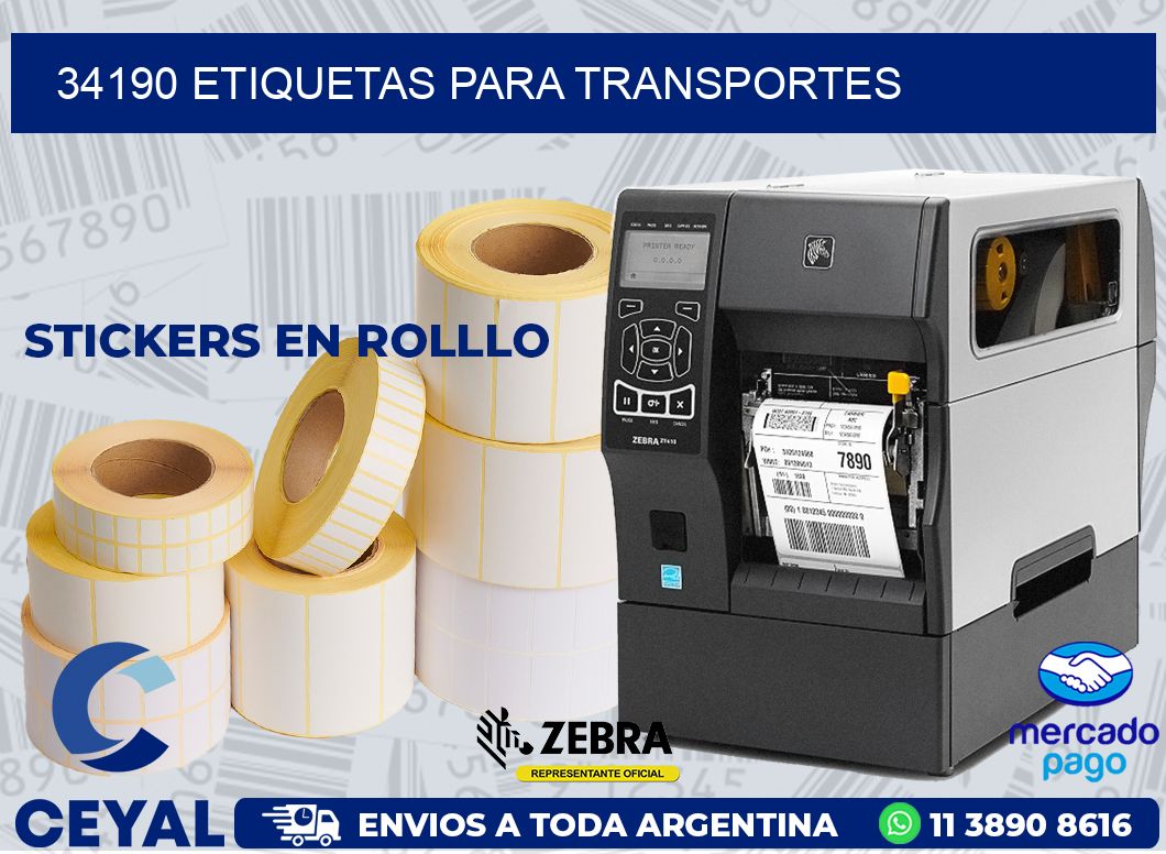 34190 ETIQUETAS PARA TRANSPORTES