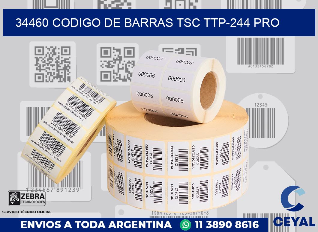 34460 CODIGO DE BARRAS TSC TTP-244 PRO