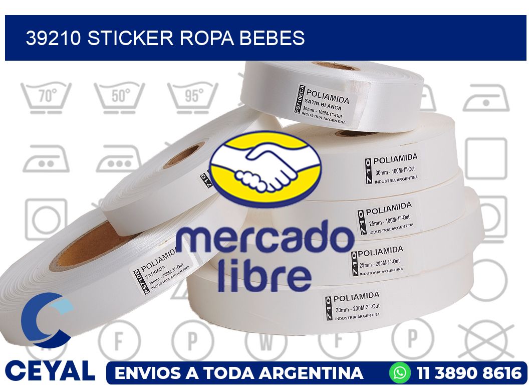 39210 STICKER ROPA BEBES