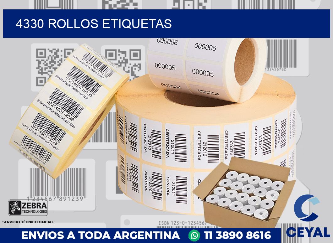 4330 ROLLOS ETIQUETAS