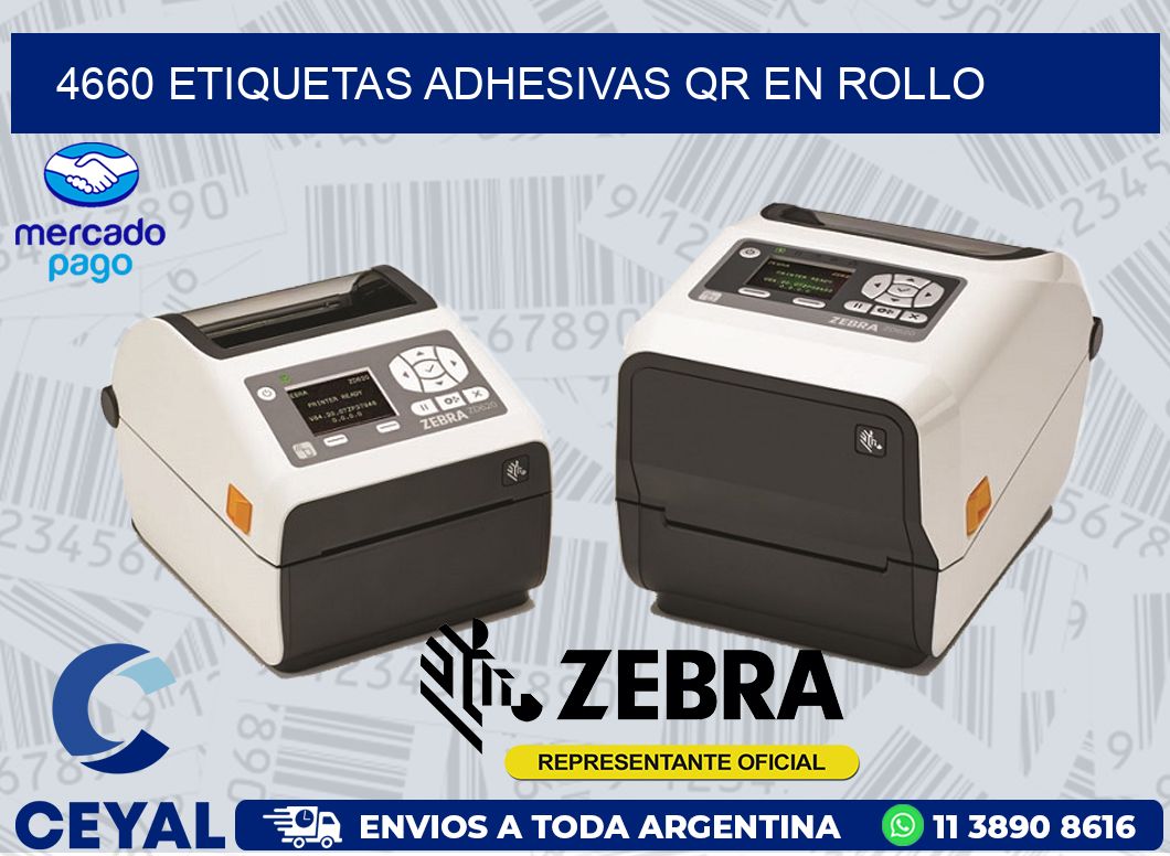 4660 ETIQUETAS ADHESIVAS QR EN ROLLO