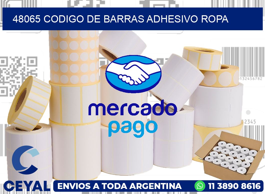 48065 CODIGO DE BARRAS ADHESIVO ROPA