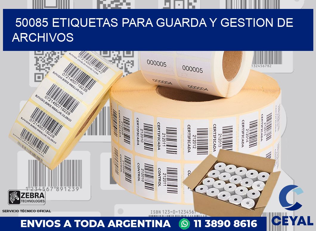 50085 ETIQUETAS PARA GUARDA Y GESTION DE ARCHIVOS