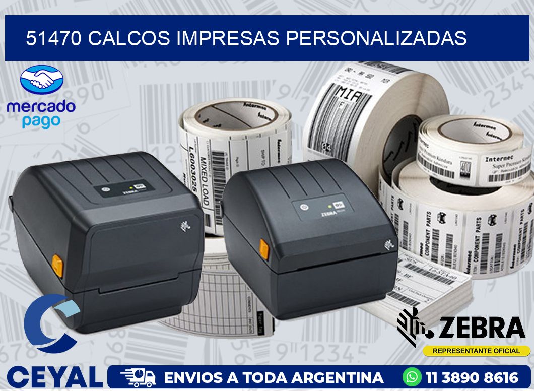 51470 CALCOS IMPRESAS PERSONALIZADAS