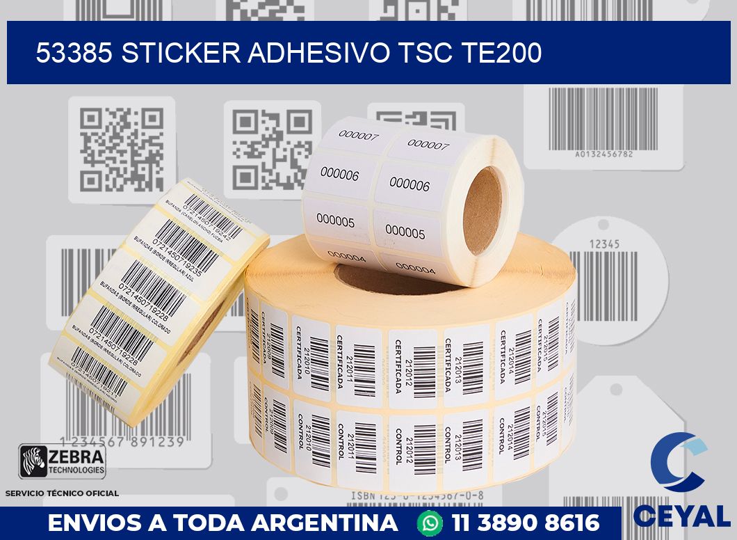 53385 STICKER ADHESIVO TSC TE200