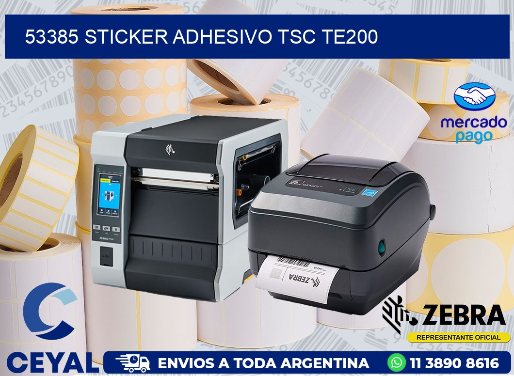 53385 STICKER ADHESIVO TSC TE200