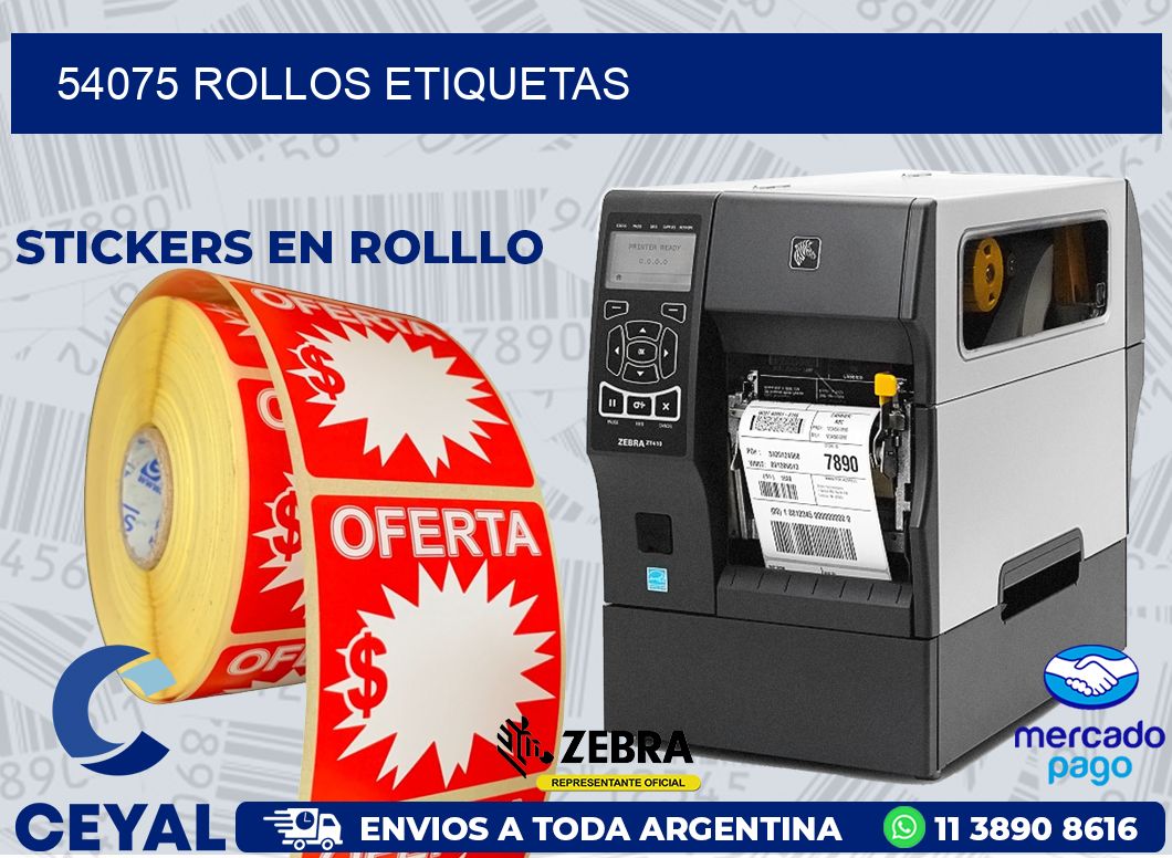 54075 ROLLOS ETIQUETAS