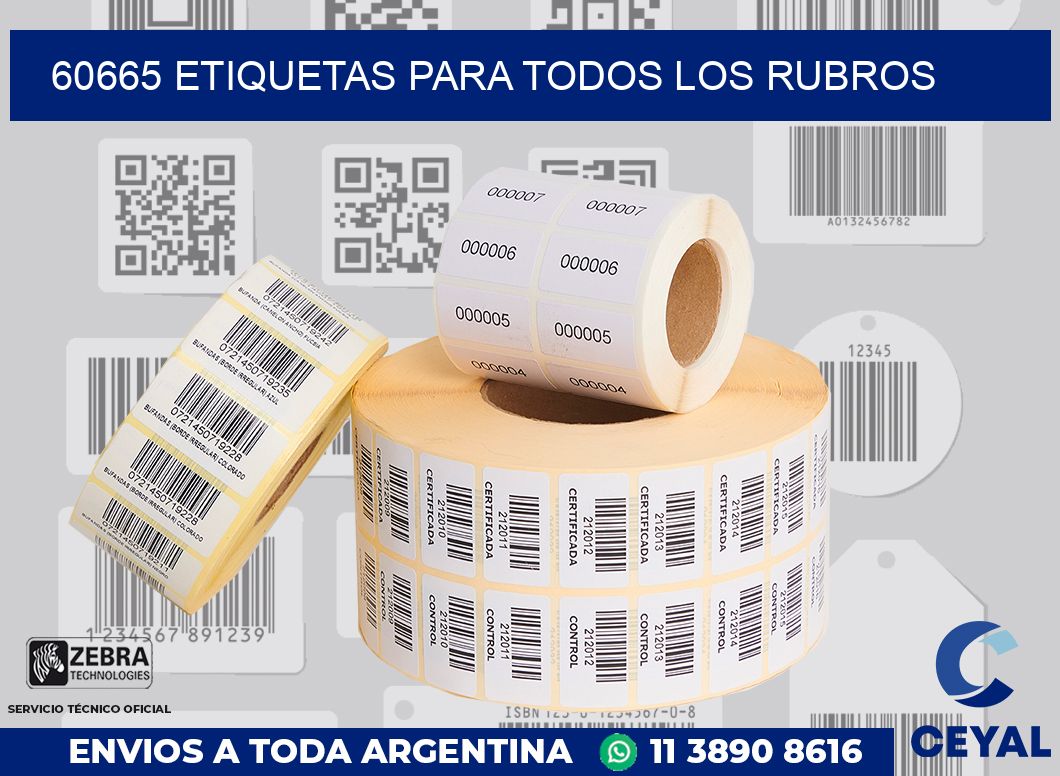 60665 ETIQUETAS PARA TODOS LOS RUBROS