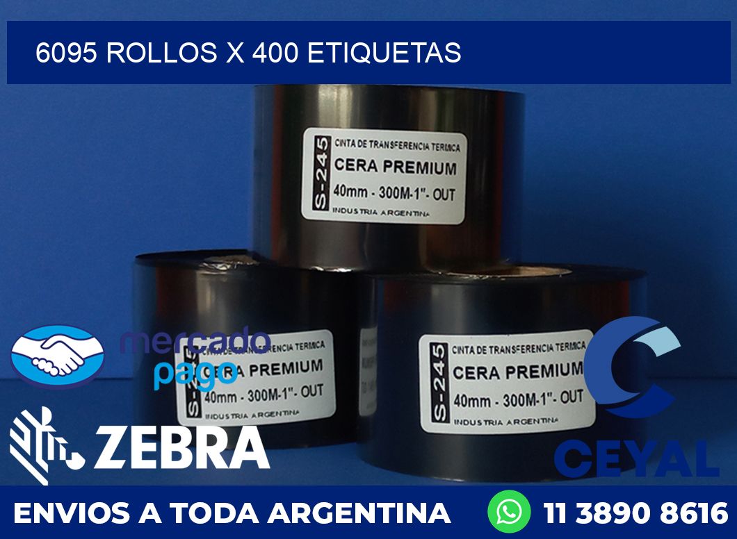 6095 ROLLOS X 400 ETIQUETAS