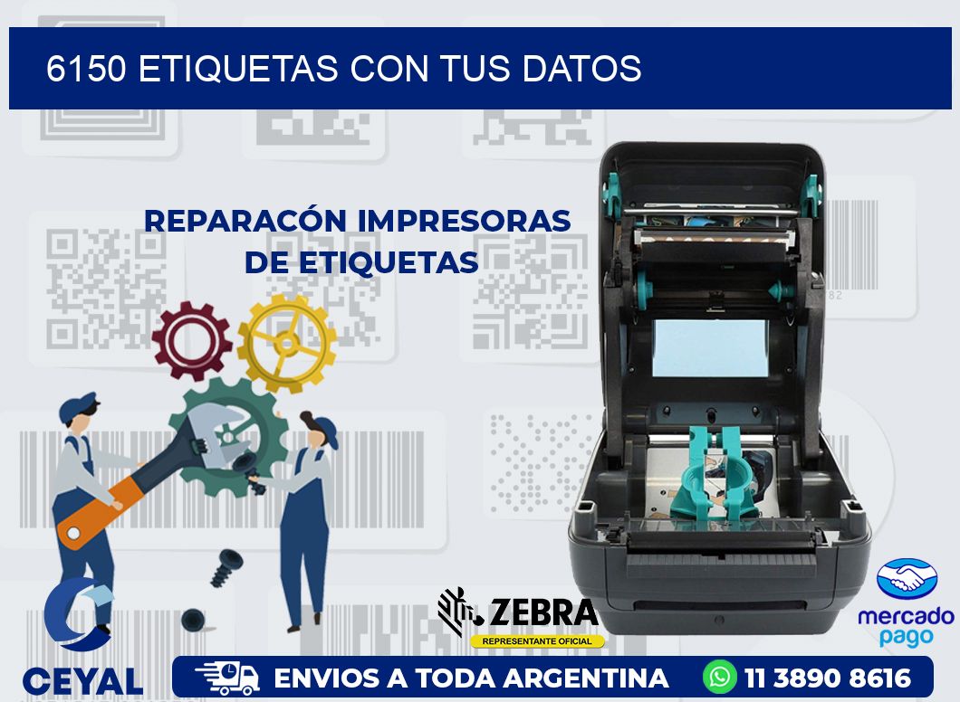 6150 ETIQUETAS CON TUS DATOS