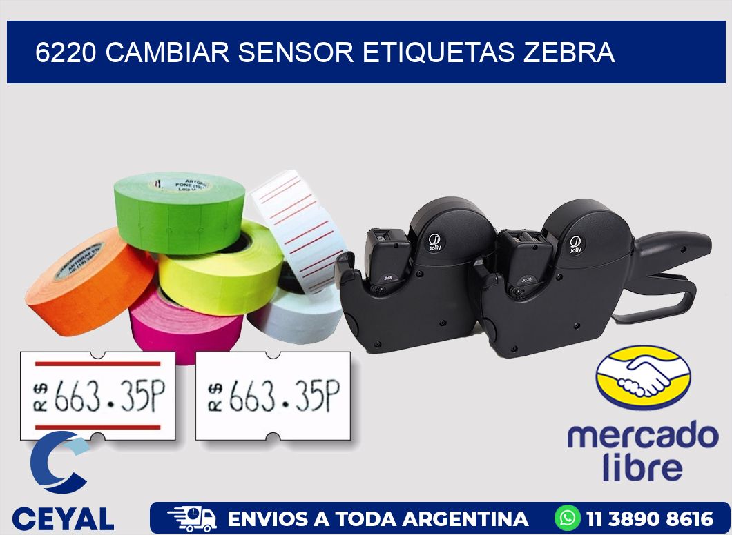 6220 CAMBIAR SENSOR ETIQUETAS ZEBRA