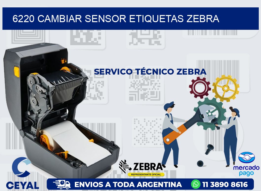 6220 CAMBIAR SENSOR ETIQUETAS ZEBRA