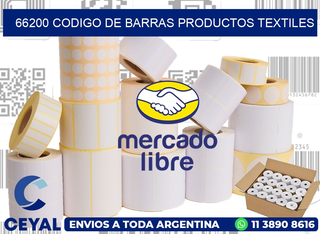 66200 CODIGO DE BARRAS PRODUCTOS TEXTILES