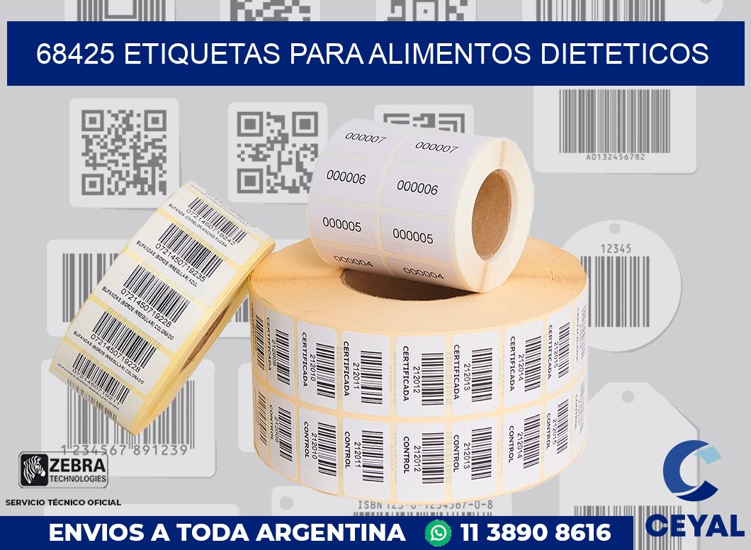 68425 ETIQUETAS PARA ALIMENTOS DIETETICOS