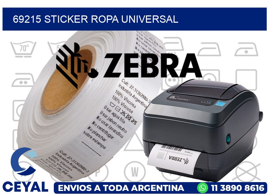 69215 STICKER ROPA UNIVERSAL