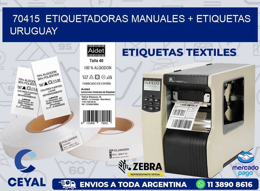 70415  ETIQUETADORAS MANUALES + ETIQUETAS URUGUAY