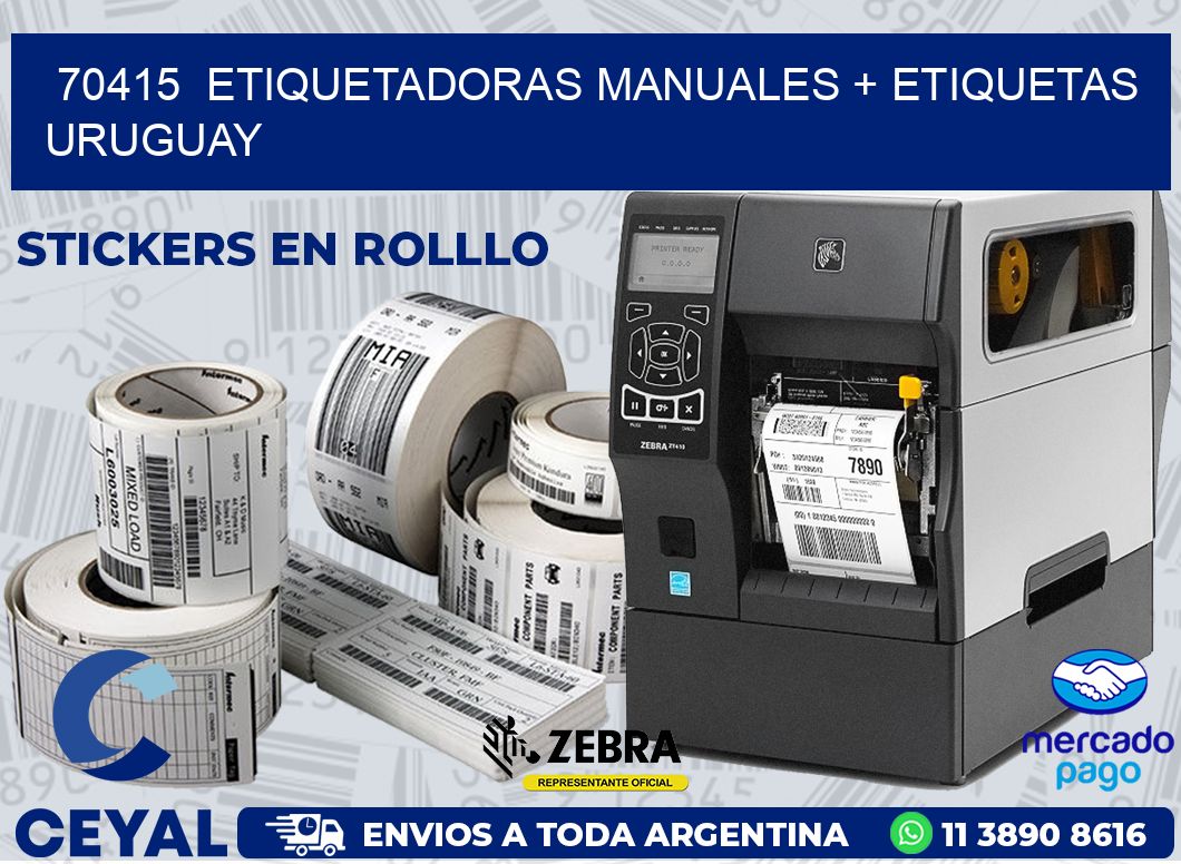 70415  ETIQUETADORAS MANUALES + ETIQUETAS URUGUAY