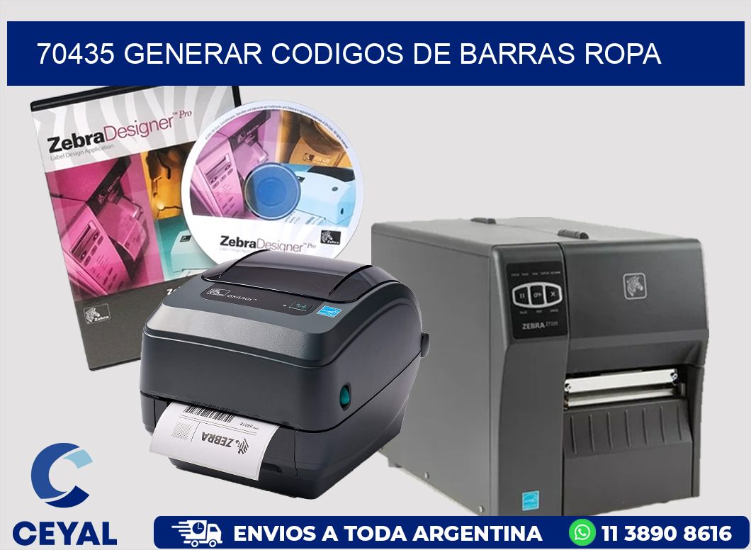 70435 GENERAR CODIGOS DE BARRAS ROPA