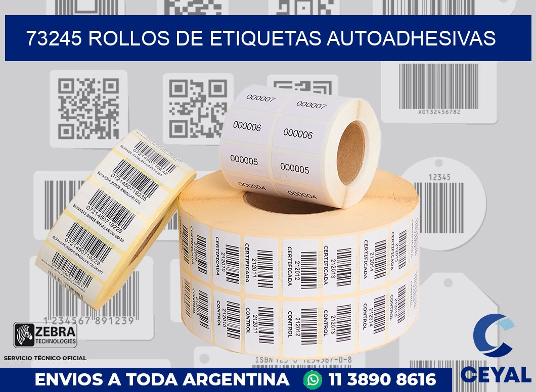 73245 ROLLOS DE ETIQUETAS AUTOADHESIVAS