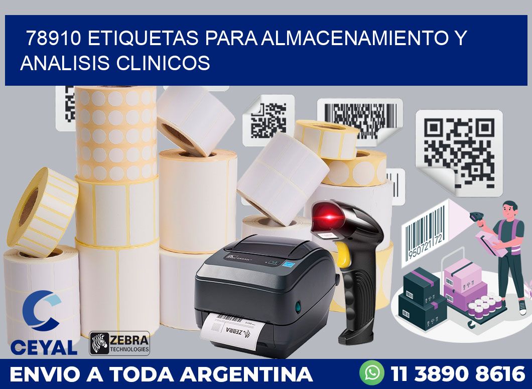 78910 ETIQUETAS PARA ALMACENAMIENTO Y ANALISIS CLINICOS