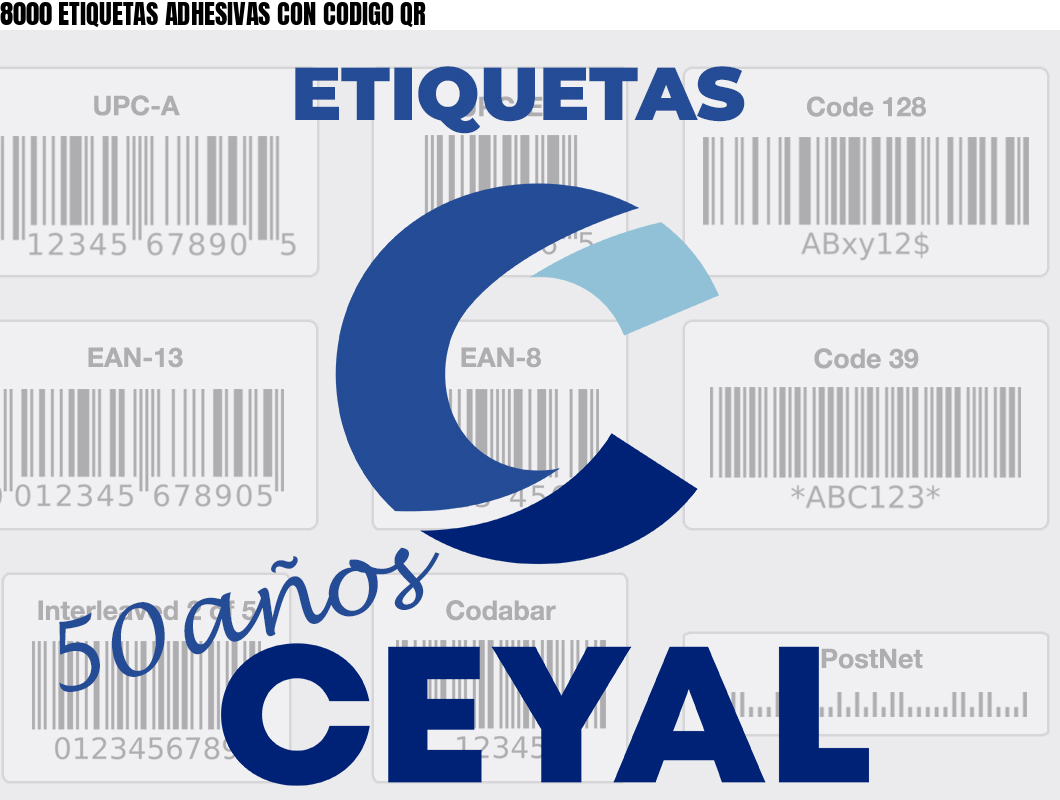 8000 ETIQUETAS ADHESIVAS CON CODIGO QR