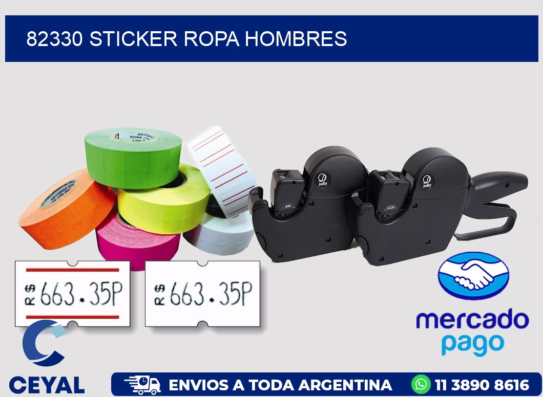 82330 STICKER ROPA HOMBRES