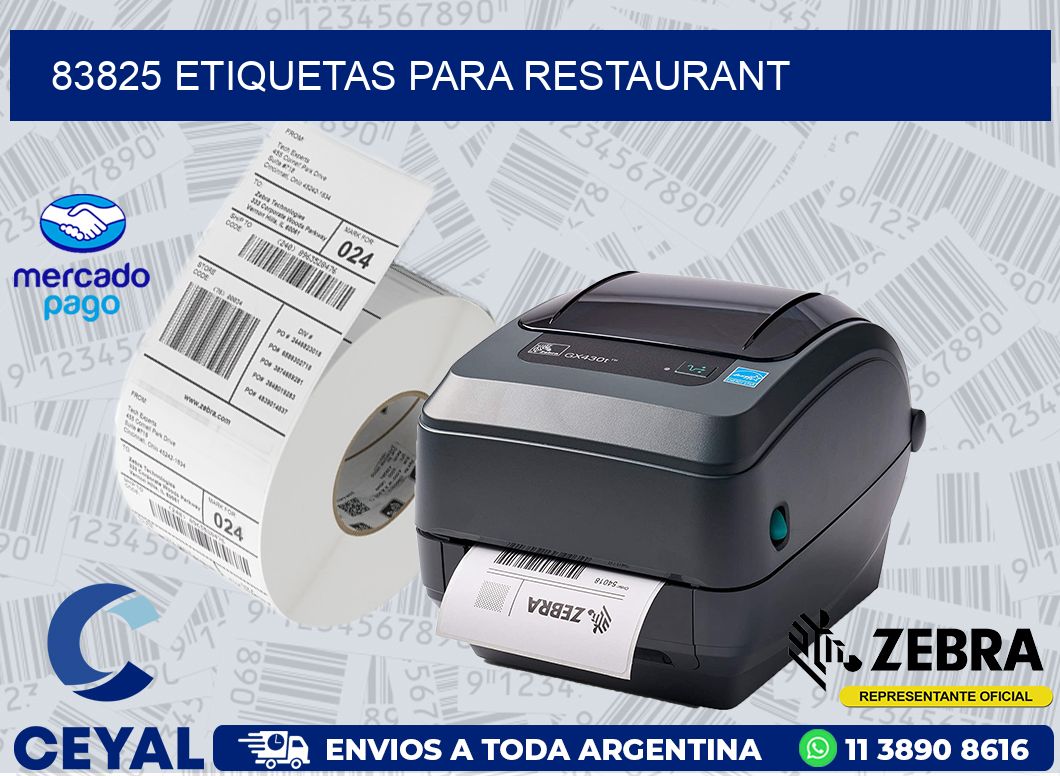 83825 ETIQUETAS PARA RESTAURANT