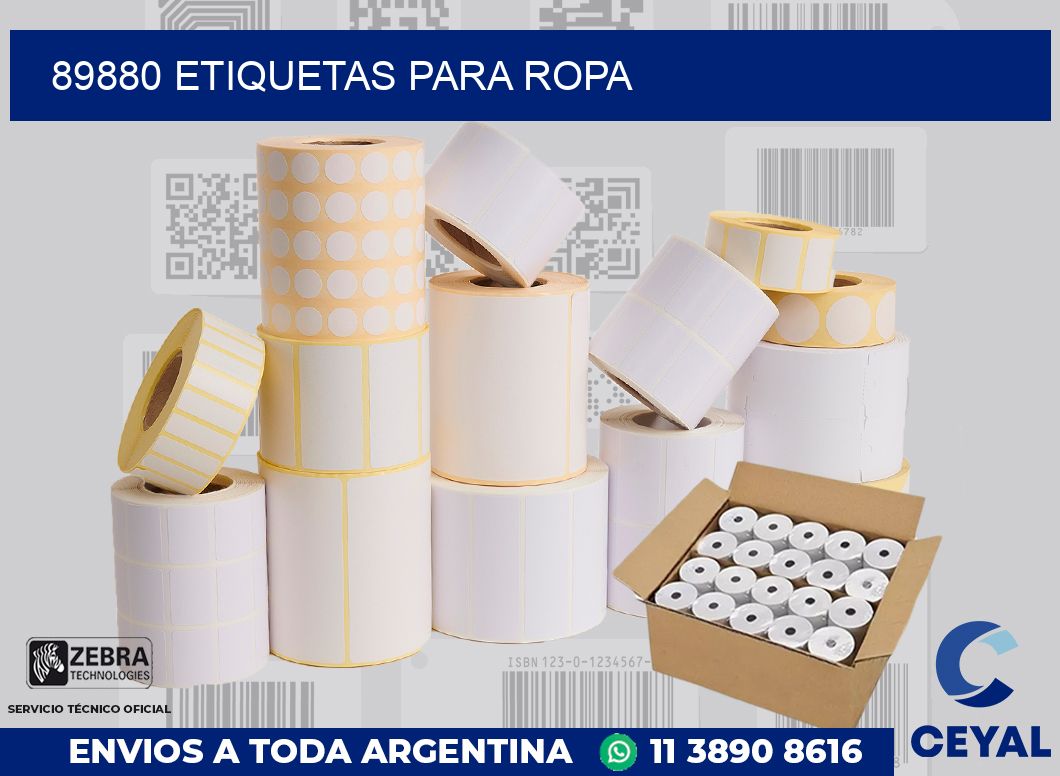 89880 ETIQUETAS PARA ROPA