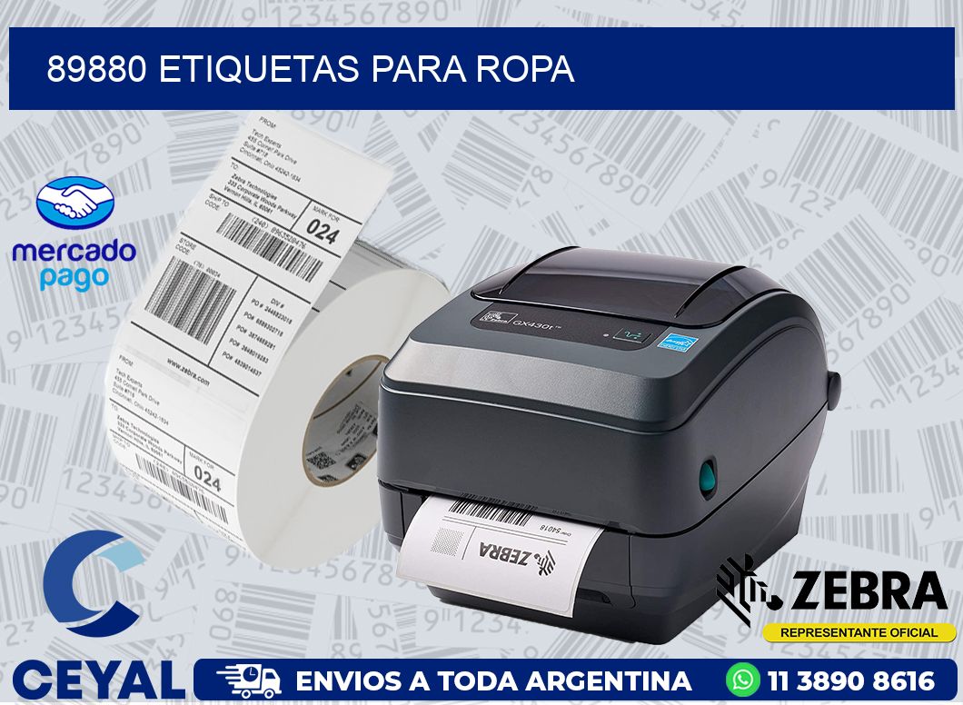 89880 ETIQUETAS PARA ROPA