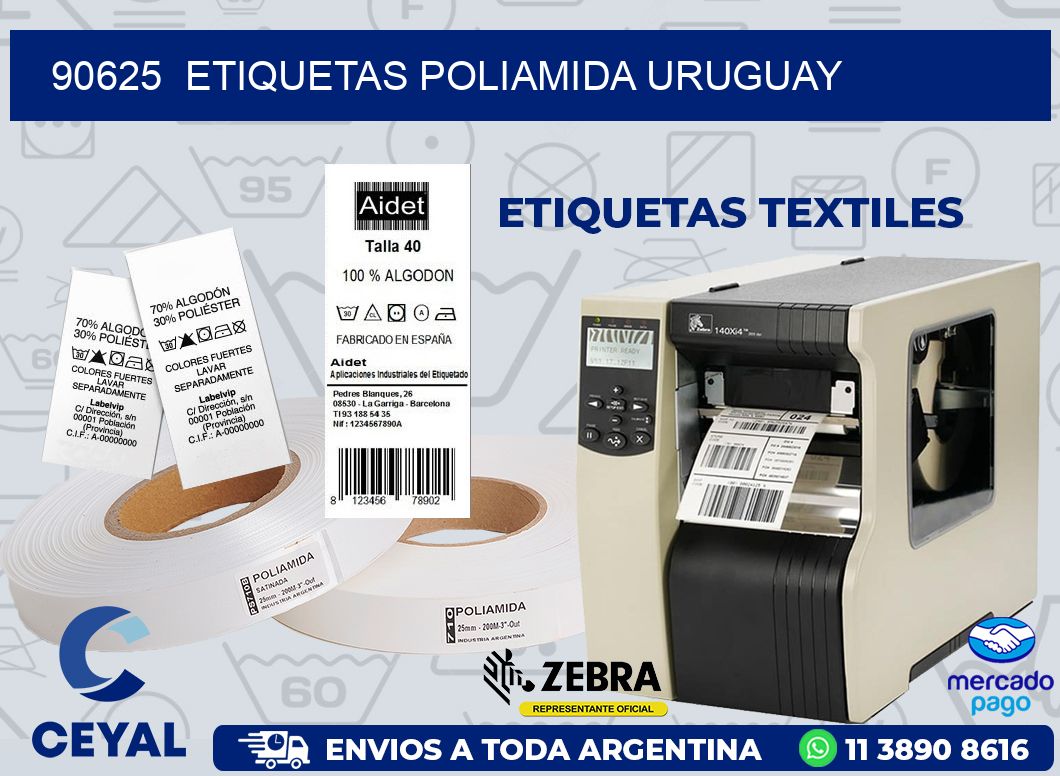 90625  ETIQUETAS POLIAMIDA URUGUAY