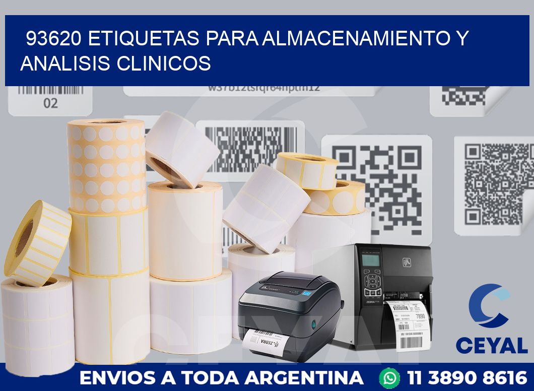 93620 ETIQUETAS PARA ALMACENAMIENTO Y ANALISIS CLINICOS